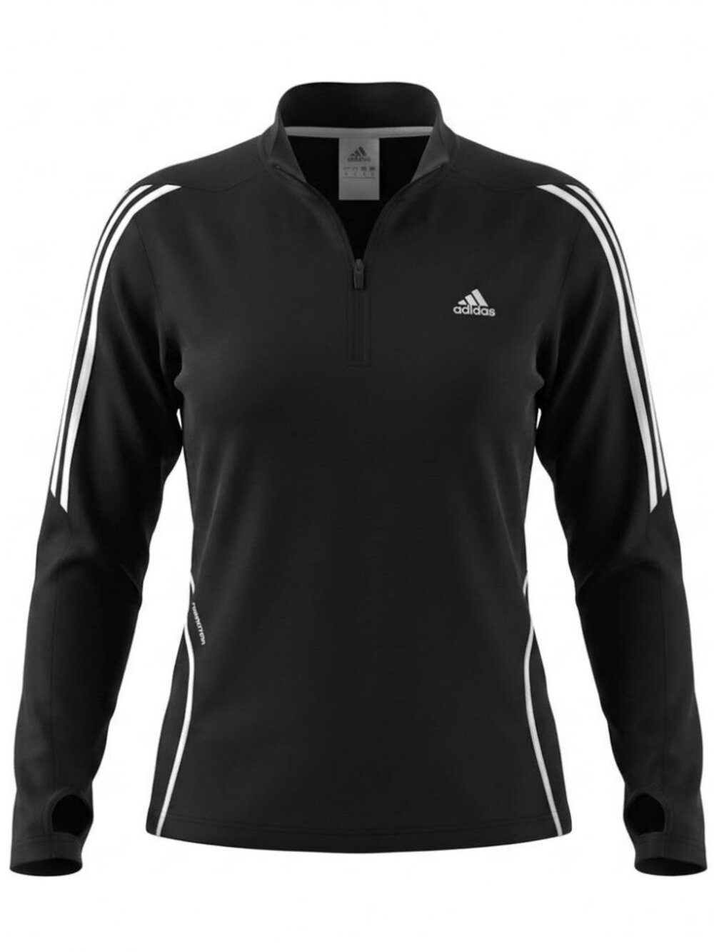 Adidas Formotion Womens XL Black 1/4 Zip Pullover Jacket Long Sleeve Run Top